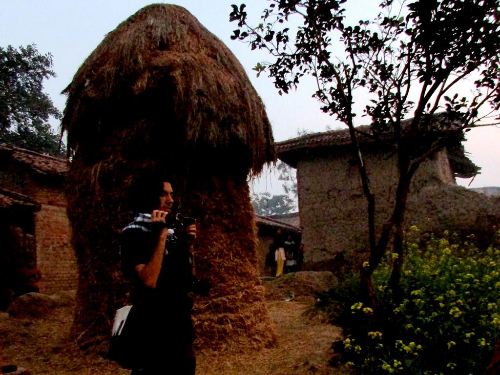 Filming a village