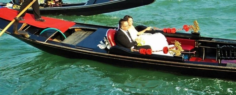 A Couple in Gondola at Venice