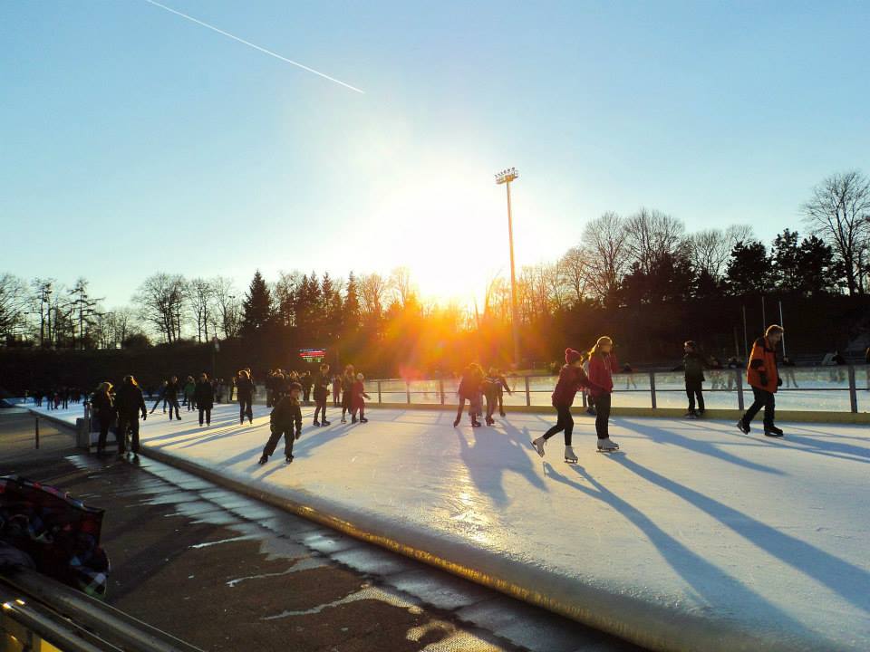 People ice skating in berlin germany