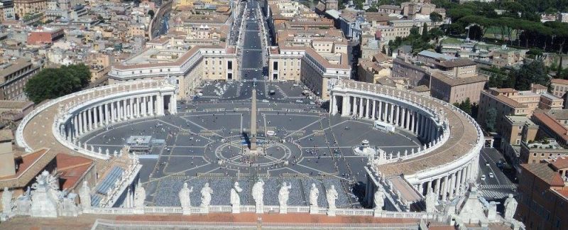 St. Peters Square as seen from St. Peters basilica dome