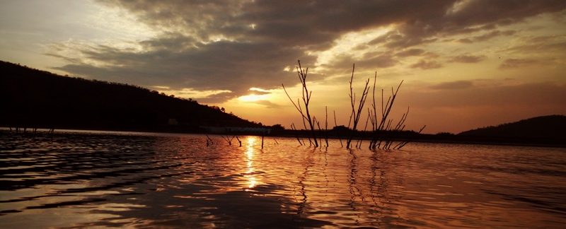 Kanva dam at the sunset